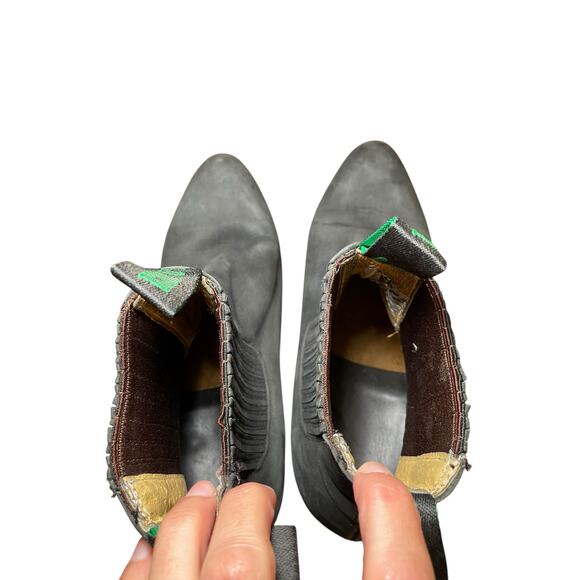 La Barca Men Western Ankle Boots Black Leather Rodeo Cowboy Boots MX 25 US Men 7 - Picture 5 of 12